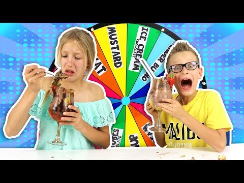 MYSTERY WHEEL OF ICE CREAM SUNDAE CHALLENGE!!