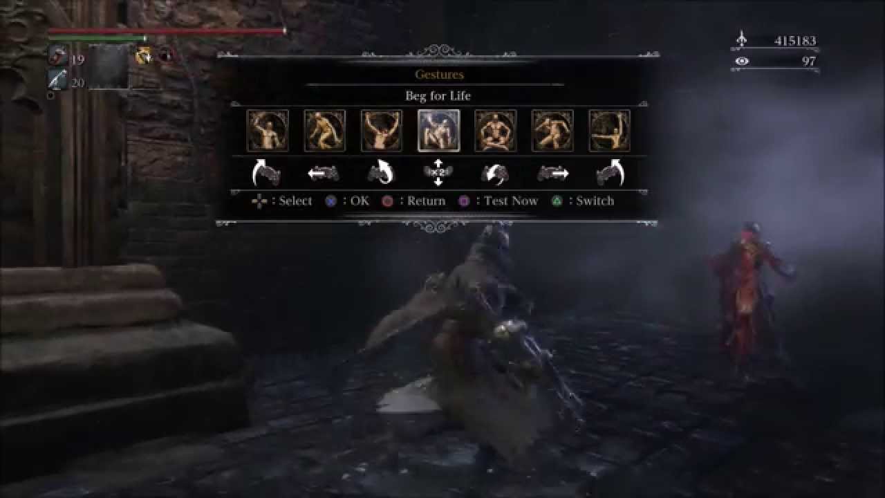 Bloodborne: Combined Gestures