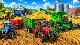 Farming Simulator Gameplay 🚜 Realistic Wheat Harvest & Grain Loading | Tractor Farming in 4K screenshot 3