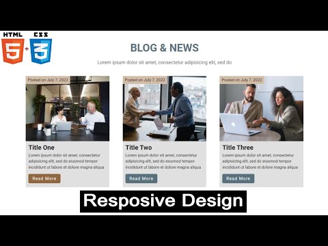 Best Responsive Blog Template Card Step By Step From Scratch Using HTML And CSS Only | Learn Web