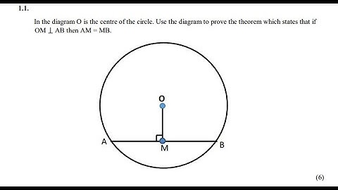 How to prove theorem 1 | Euclidean geometry | Line from the centre perpendicular to chord | Grade11