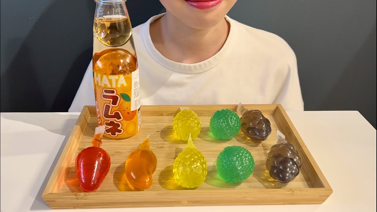 [ASMR] TikTok Jelly Fruit Candy Challenge Mukbang _ 톡톡팡팡 터지는 틱톡젤리 먹방 ...