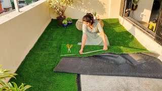 I tried setting up Artificial Grass for the first time | first thoughts|  Pros & Cons