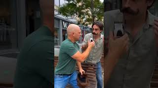 He shaved the WRONG guy… instant regret 💀✂️ #shorts #prank #karma