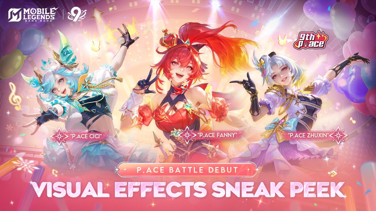9th Anniversary New Skins | P.ACE Girl Group | Fanny & Cici & Zhuxin | Mobile Legends: Bang Bang