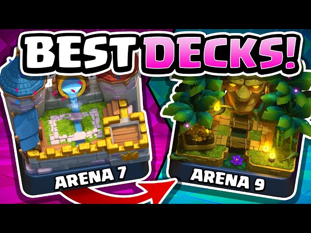 Found a good deck for arena 7-9 in the challenge (replace ice wizard with  wizard or inferno in 7)