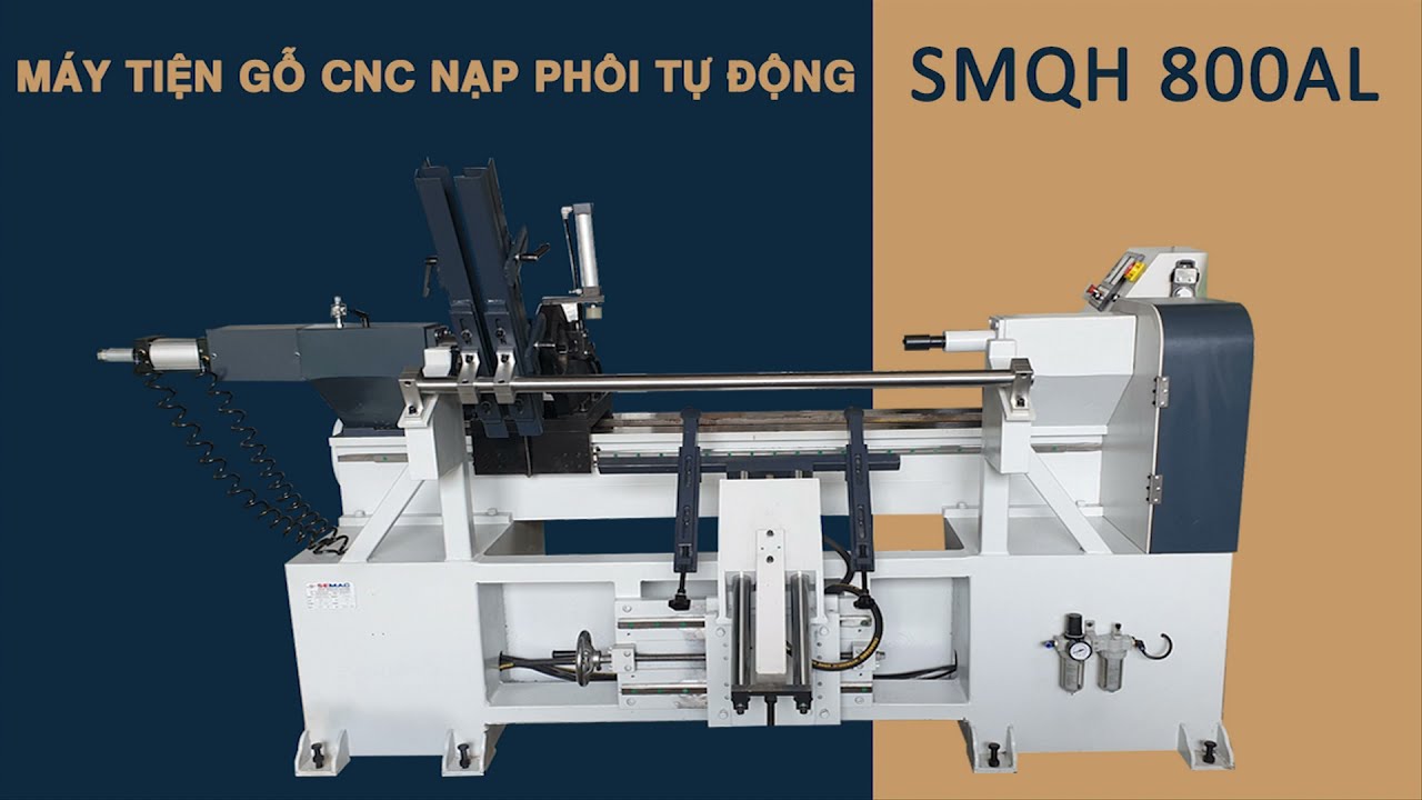Máy Tiện Gỗ CNC Cấp Phôi Tự Động SMQH 800AL