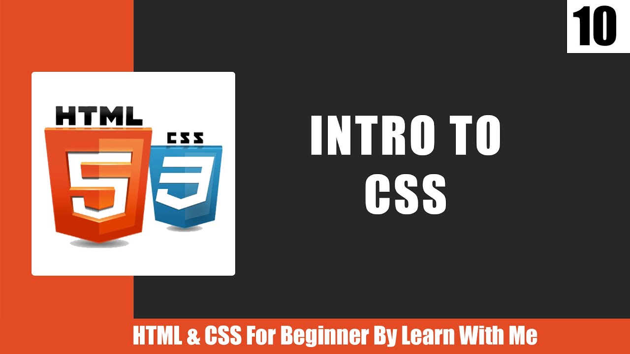 HTML and CSS For Beginners - Introduction to CSS - YouTube