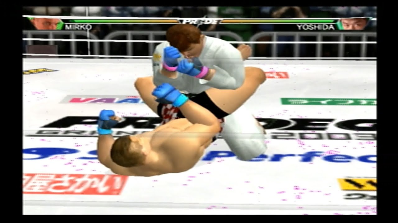 PS2『PRIDE GP 2003』ミルコ・クロコップ VS 吉田秀彦 - YouTube