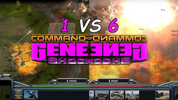 C&C Generals Shockwave Chaos Mod 1 vs 6 Turbo Death Army (Hard) Mix