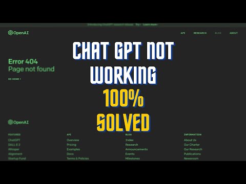 Fix Chat Gpt Not Working 100% Solved | Using this Method