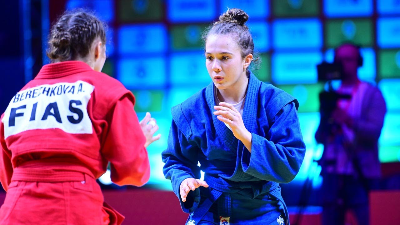 BEREZHKOVA Anastasiia vs ALBITOS Carla. Youth female 59 kg. European SAMBO Championships 2023