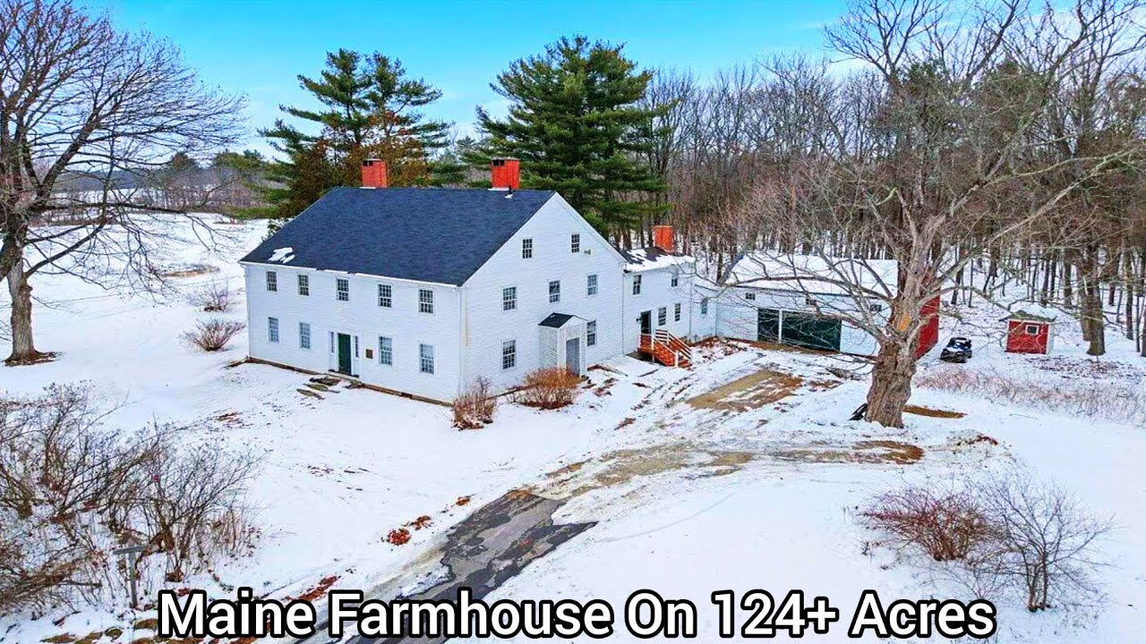 Фермерский дом в штате Мэн на участке площадью 124 акра | Недвижимость в штате Мэн | Усадьба Парс...