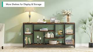 Tribesigns Console Table, 70.9" Entryway Sofa Table with Storage Shelves JW0314