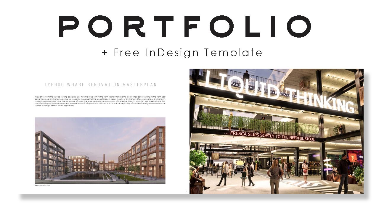 Architecture Portfolio Indesign Tutorial Free Template Give Away Youtube