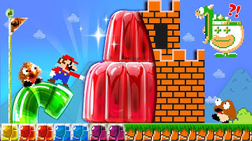 Super Mario Bros. But but Everything Mario Touches Turn to Jelly...? | ADN MARIO GAME