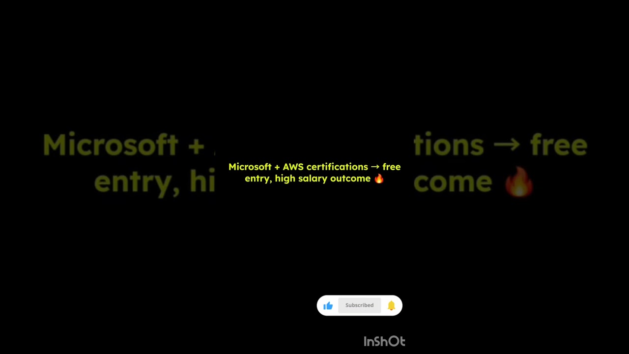 💻 Microsoft + AWS Certifications = High Salary Jobs.! 🔥|Most important certification for everyone 📃|