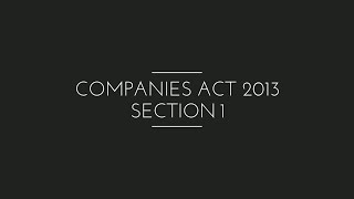 Celebrity Section 1 of the Companies Act, 2013 explained! Profile