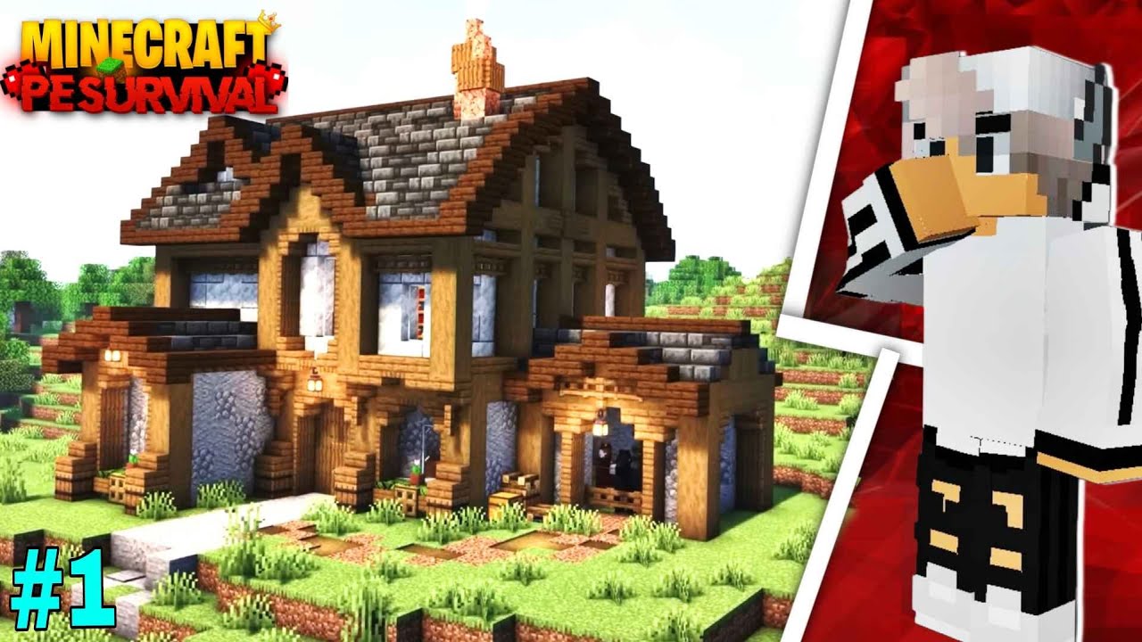 Minecraft PE Survival Series Ep 1 in 1.21 🔥 | Made Op Survival Base ...