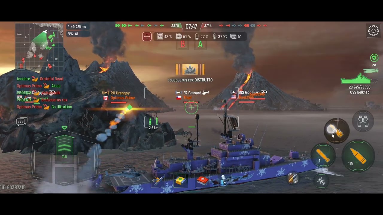 Vulcano: Bellissima partita con il nuovo amico di flotta TENEBRE 