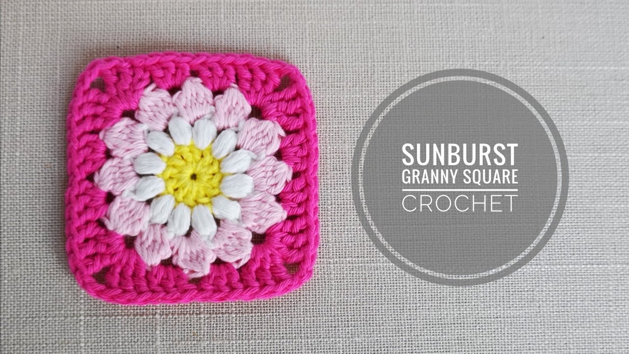 Sunburst Granny Square Crochet Blumen Granny Square Hakeln Youtube