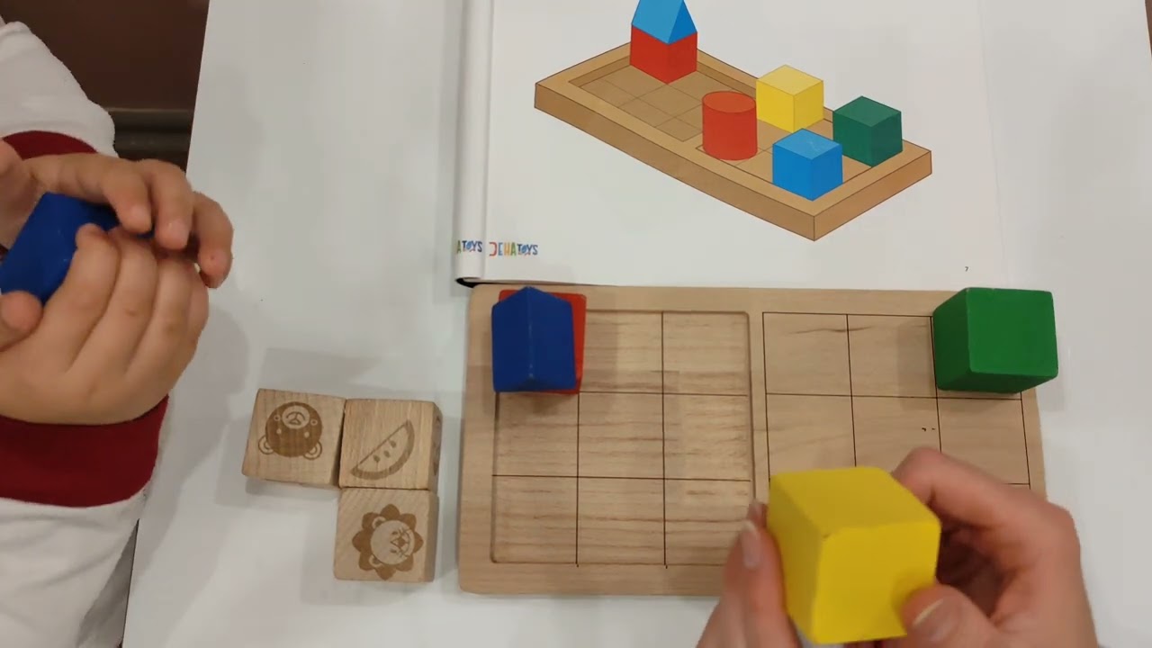 Okul öncesi etkinlik | Puzzle | Küp | Silindir | Problem çözme becerisi | Beceri geliştirme oyunu