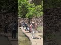 Woman falls into water after turning on bridge in Hebei, China
