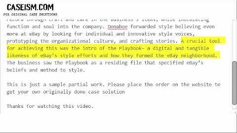 eBay: Designing Culture Change – The Innovation Playbook Case Solution & Analysis- Caseism.com