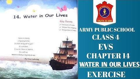APS class 4 EVS chapter 14 | WATER IN OUR LIVES | EXERCISE |APS class 4 EVS book @nksclasses