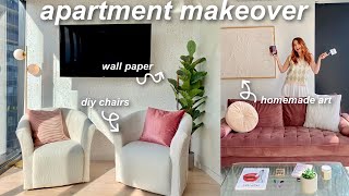 aesthetic apartment living room makeover! ✨🏡 pinterest transformation on a budget