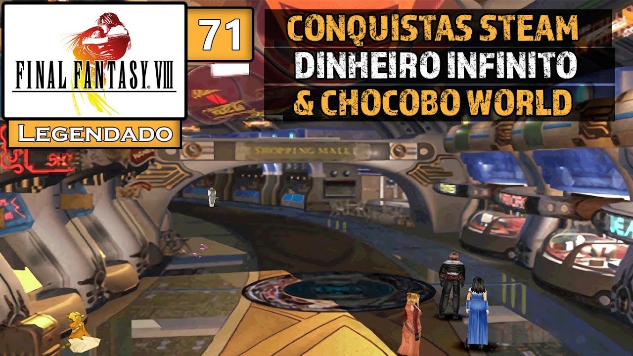 Final Fantasy VIII #71 - Conquistas da Steam, Dinheiro Infinito & Chocobo World (Legendado em PT-BR)