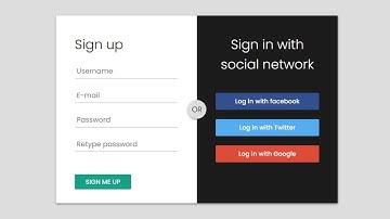 How to Create Login Registration Form with Google and Facebook Buttons Using HTML and CSS