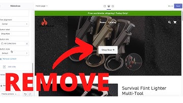 How To Remove SHOP NOW button on HOME PAGE BANNER