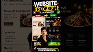 Website Redesign Challenge 🔥 Outdated Website to Modern Website in 10 Minutes! #ai #aiwebsite