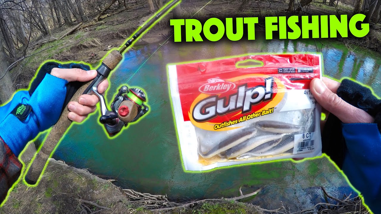 Fishing With Berkley Gulp For BIG BROWN TROUT! 
