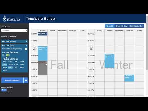 Timetable Builder