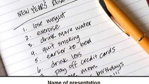 New Year Resolutions PowerPoint Template by PoweredTemplate.com