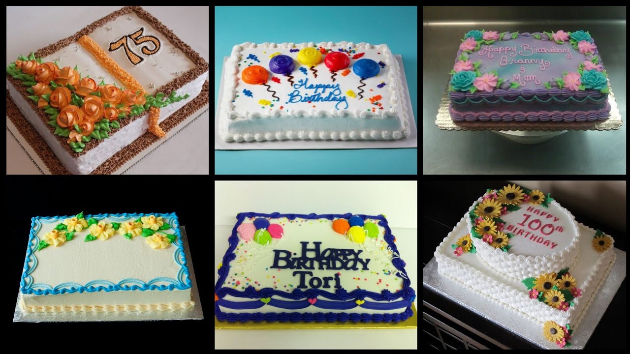 New Alluring Rectangle Shaped Birthday Cakes Designs Amazing