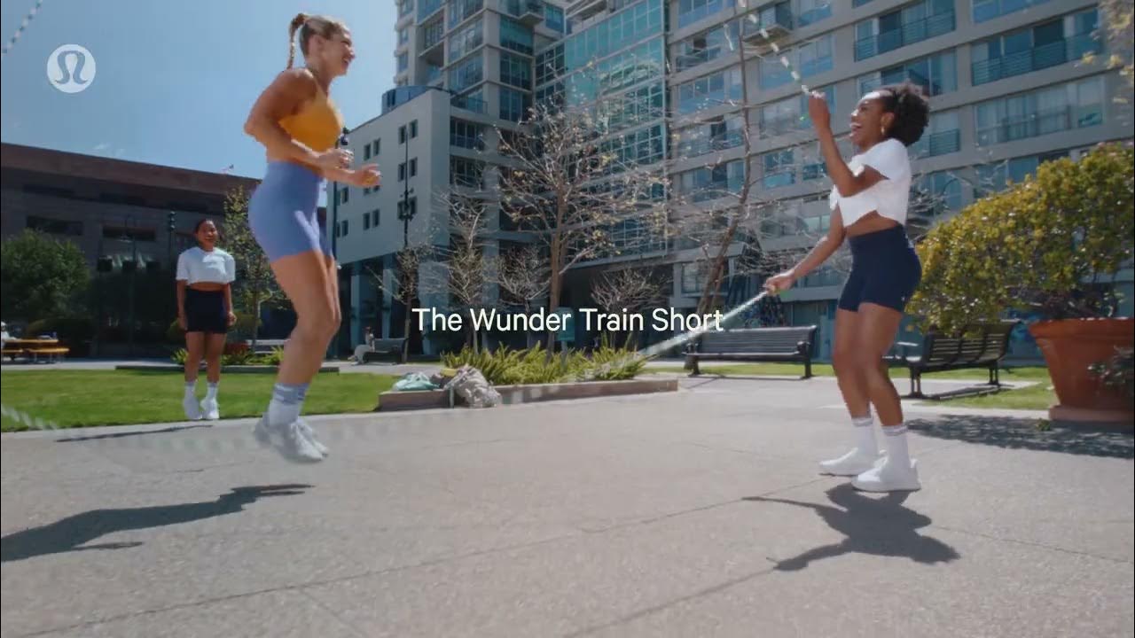 lululemon | Global Shorts 6s | WTH - Advert for lululemon yoga shorts with three women wearing yoga shorts doing 'double Dutch'.