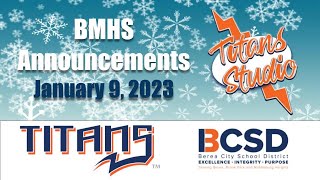 BMHS Announcements 1/9/2023