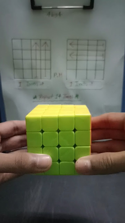 4 by 4 Rubik's Cube solve to magic trick. #shrots #rubikscube #viral