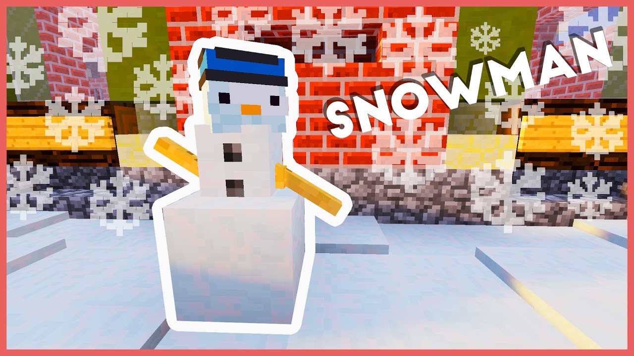 Minecraft How To Make A Snowman Christmas Youtube