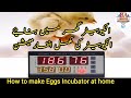 How to make incubator ||Home made Incubator ||how to make hatching eggs Incubator at home Urud Hindi