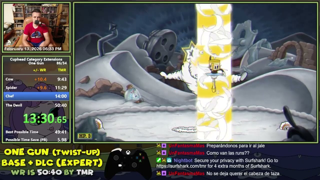 [Мировой рекорд] Cuphead One Gun Twist-Up за 13:58 (DLC, Эксперт)
