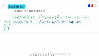 Class 8 TN Maths 3 ALGEBRA  Example 3.17    Expand: (x+3 )(x+5 ) (x+2 )
