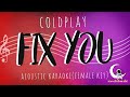 FIX YOU - Coldplay ( Acoustic Karaoke/Female Key )