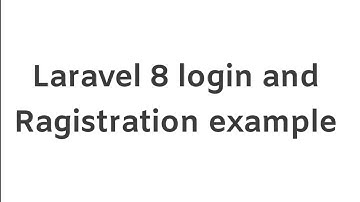 laravel 8 login and ragistration