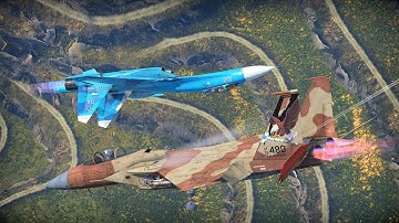 War Thunder | F-15C MSIP vs SU-27SM Flanker dogfight!