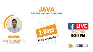 2-Days Free Workshop on JAVA PROGRAMMING LANGUAGE