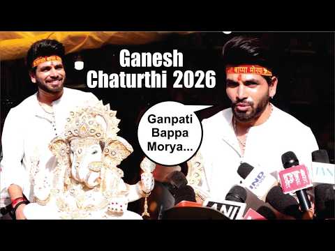Shiv Thakare On The Auspicious Occasion Of Ganesh Chaturthi Taking His Ganpati Bappa At Home